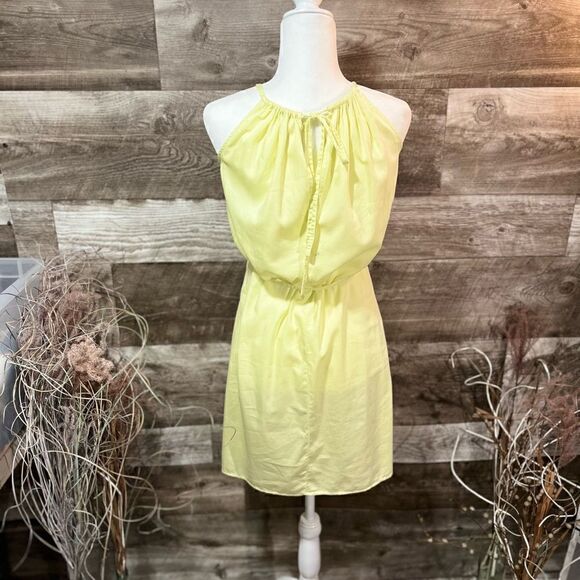 H&M yellow sleeveless fit and flare cotton sundress - 4 - 🙂3/$15 - Picture 4 of 9